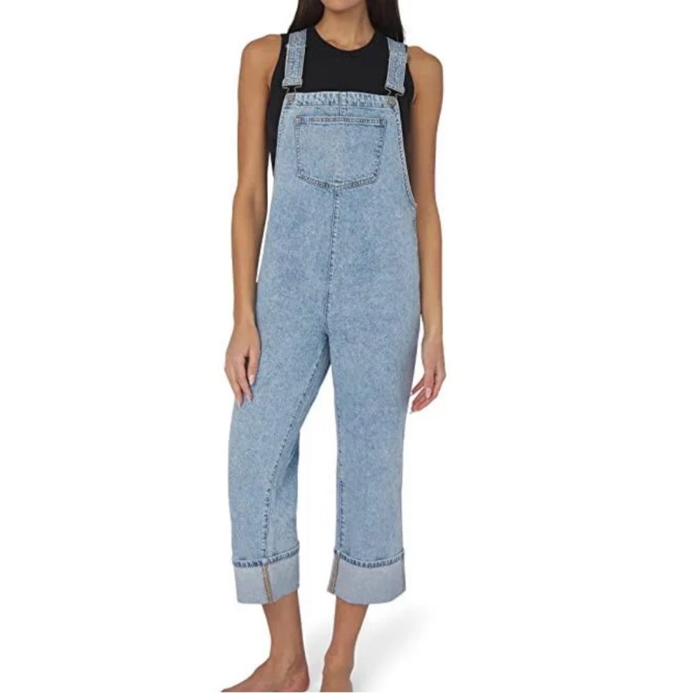 Weworewhat Cuffed Culotte Overalls